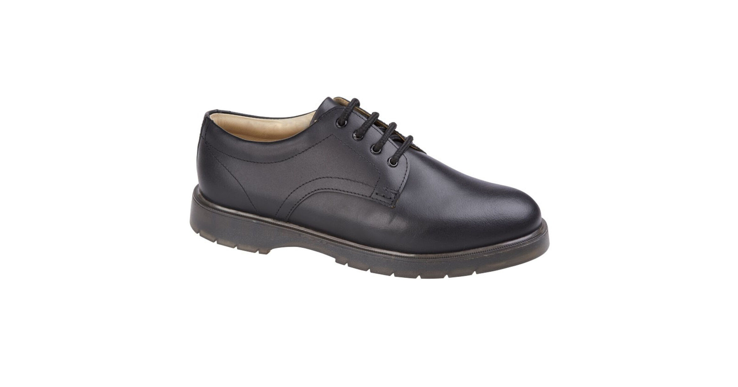 Grafters M181A Mens Black Leather Formal Cadet Parade Uniform Shoes