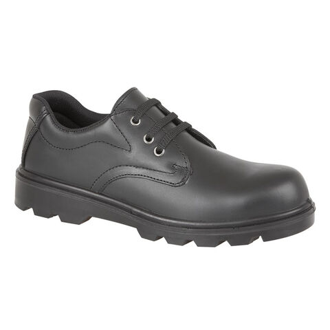 Grafters M361A S1P Uniform Black High Shine Leather Steel Toe Cap Safety Shoes