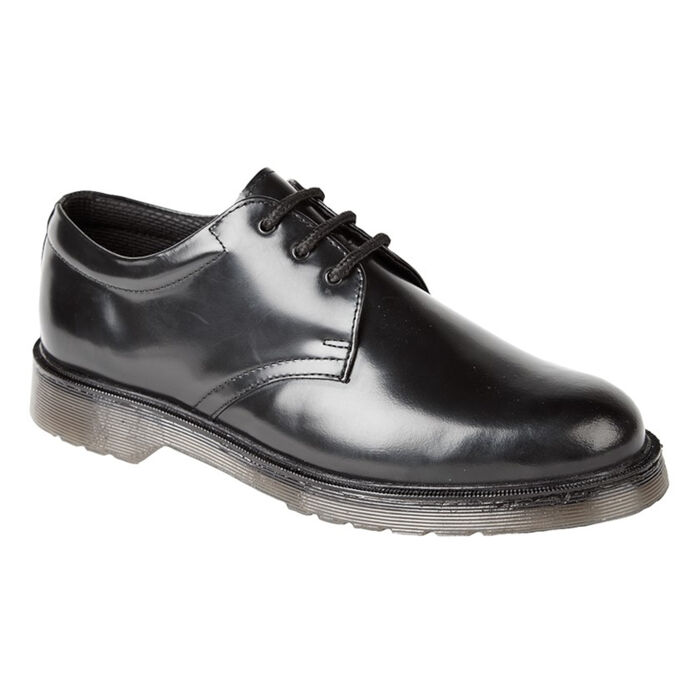 Grafters M385A Mens Black High Shine Leather Formal Service Parade Uniform Shoes
