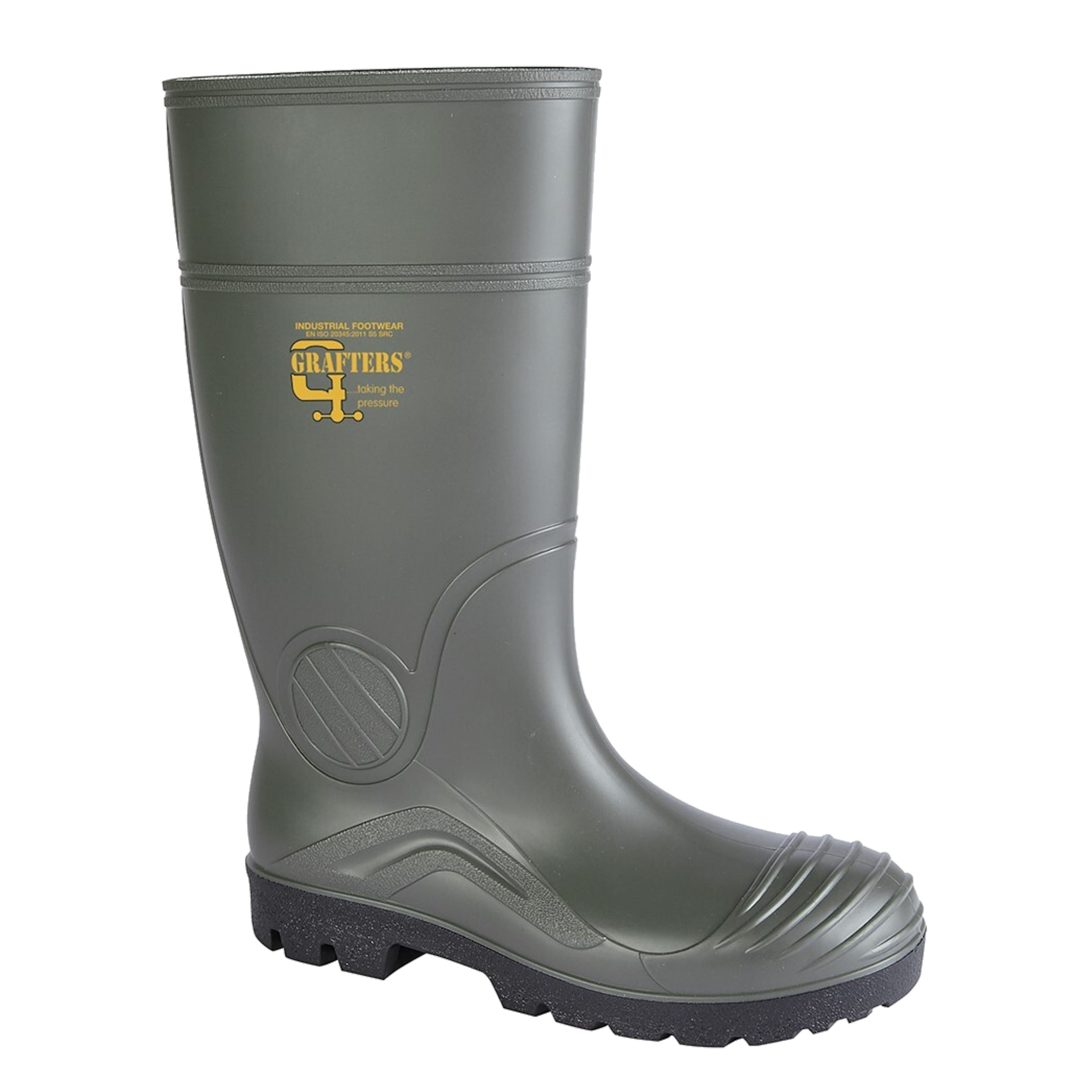 Wellington Boots Steel Toe Cap Wellies Safety Work Waterproof Garden Black Grey 