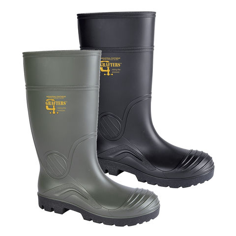 Grafters M408 PVC Waterproof Steel Toe Cap Safety Wellington Boots Wellies