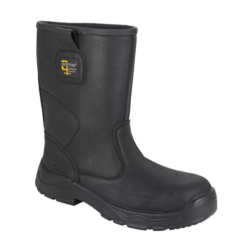 Grafters M560A S3 SRC Black Quality Waterproof Steel Toe Safety Rigger Boots