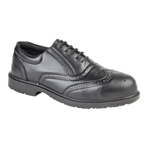 Grafters M9776A Uniform S1P Black Composite Toe Cap Oxford Brogue Safety Shoes