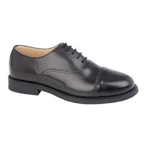 Grafters XM620A Mens Black Leather Formal Air Cushion Cadet Parade Uniform Shoes
