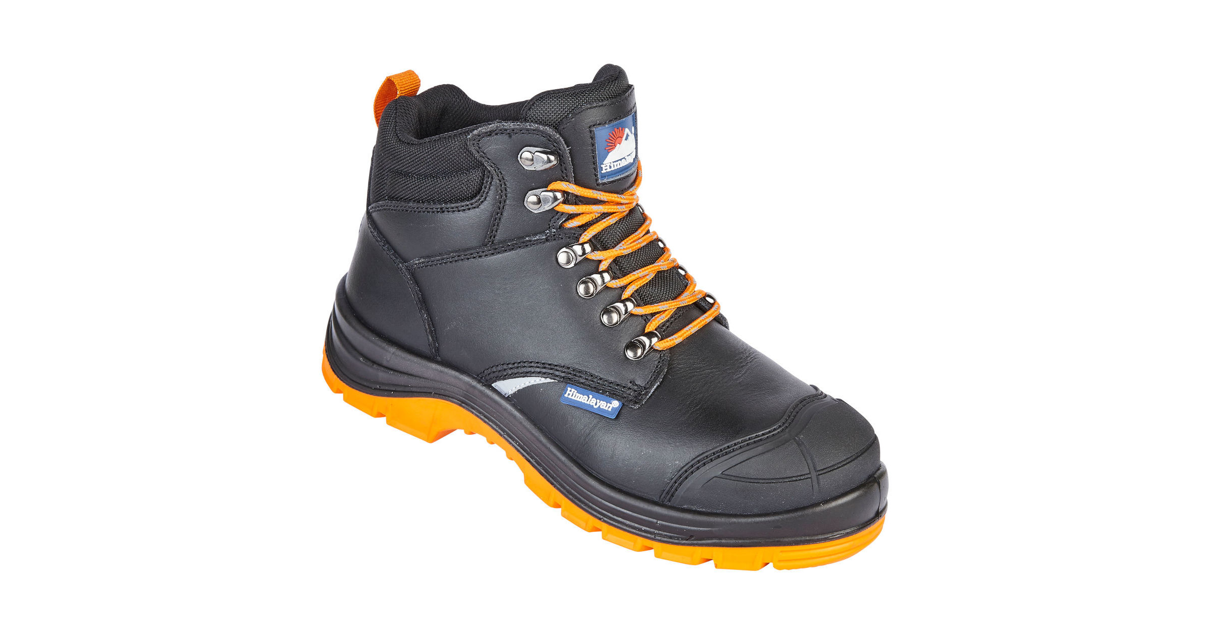 HIMALAYAN 5401 Reflecto S3 black steel toe safety boot with midsole & scuff-cap 