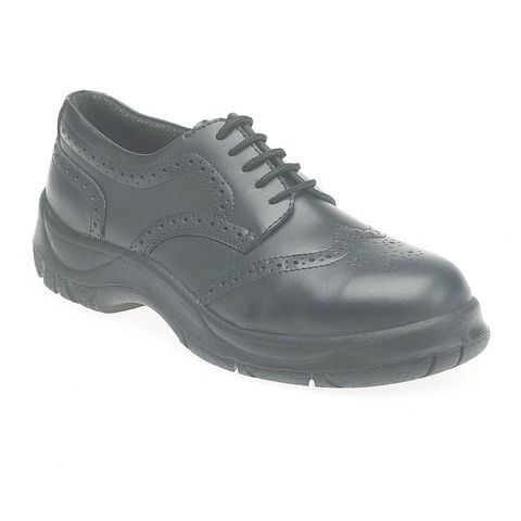 Himalayan S411 SRC Mens Black Wide Fit High Grip Anti Slip Oxford Brogue Shoes