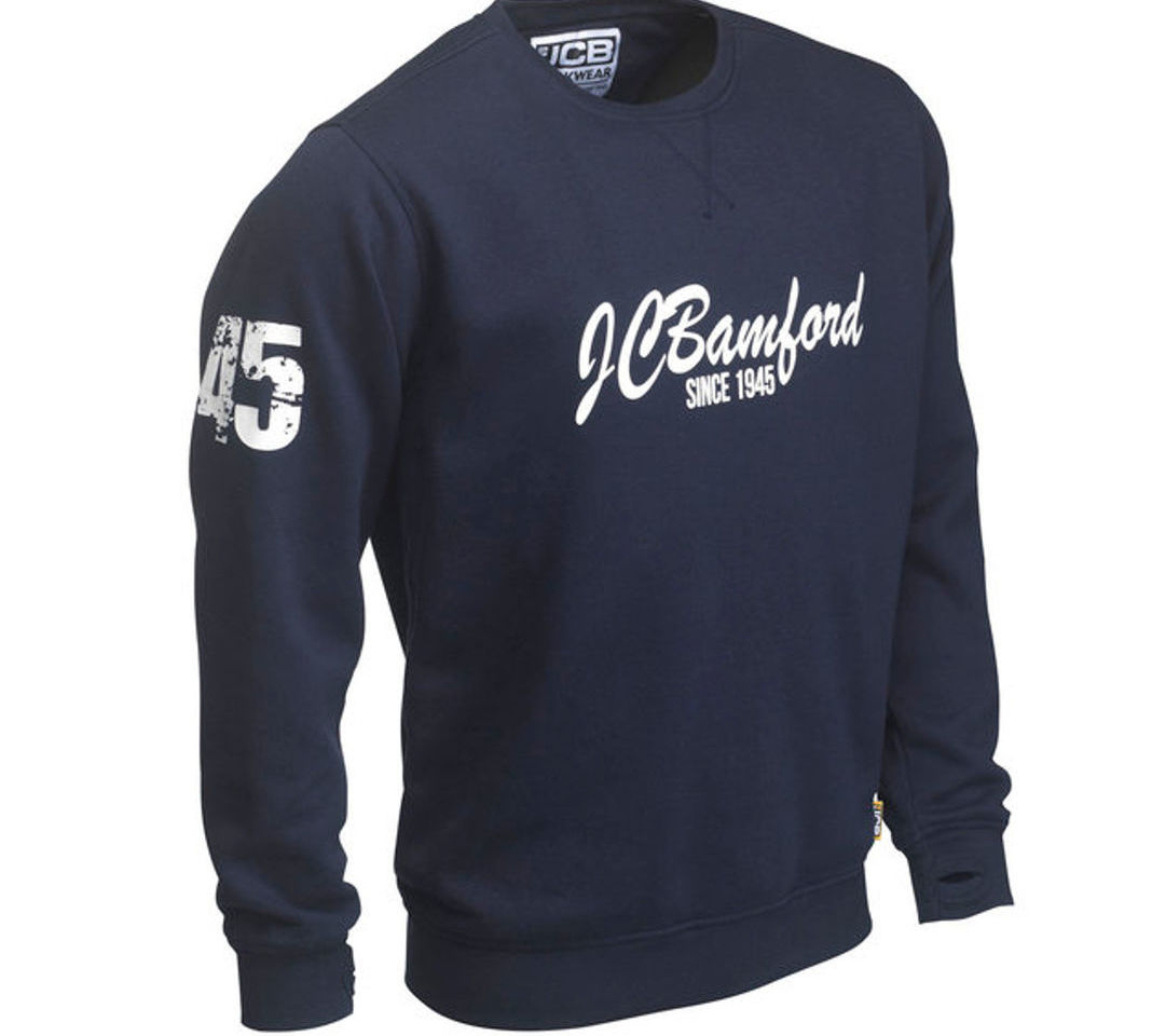 JCB Bamford Ltd Edition Navy Blue Sweatshirt Sweater Jumper Work Top Pullover