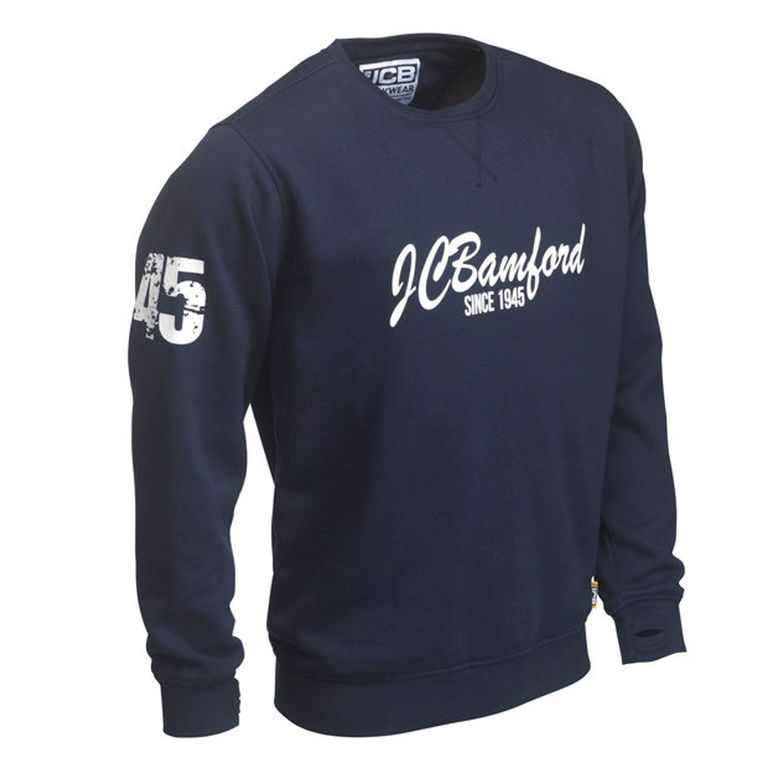 JCB Bamford Ltd Edition Navy Blue Sweatshirt Sweater Jumper Work Top Pullover