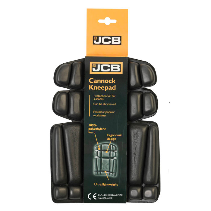 JCB Cannock Black Foam Knee Pads Kneepad Insert For Trousers & Coveralls