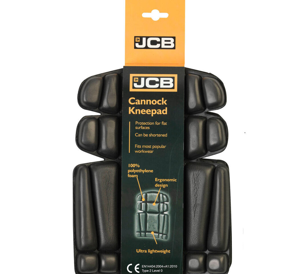 JCB Cannock Black Foam Knee Pads Kneepad Insert For Trousers & Coveralls