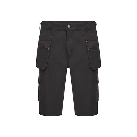 JCB Hybrid Stretch Black Cargo Combat Bermuda Holster Multi Pocket Work Shorts