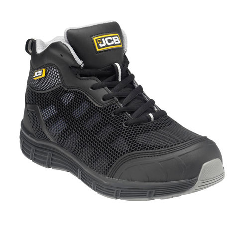 JCB Hydradig S1P Black Lightweight Mid Cut Steel Toe Cap Safety Boots Trainers