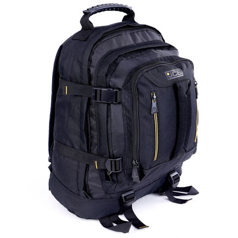 JCB Official BP18 Black and Yellow Back Pack Ruck Sack Bag Holdall 43x35x17cm