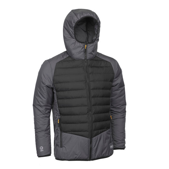 JCB Trade Mens Quality Grey Black Showerproof Padded Jacket Puffer Coat Parka