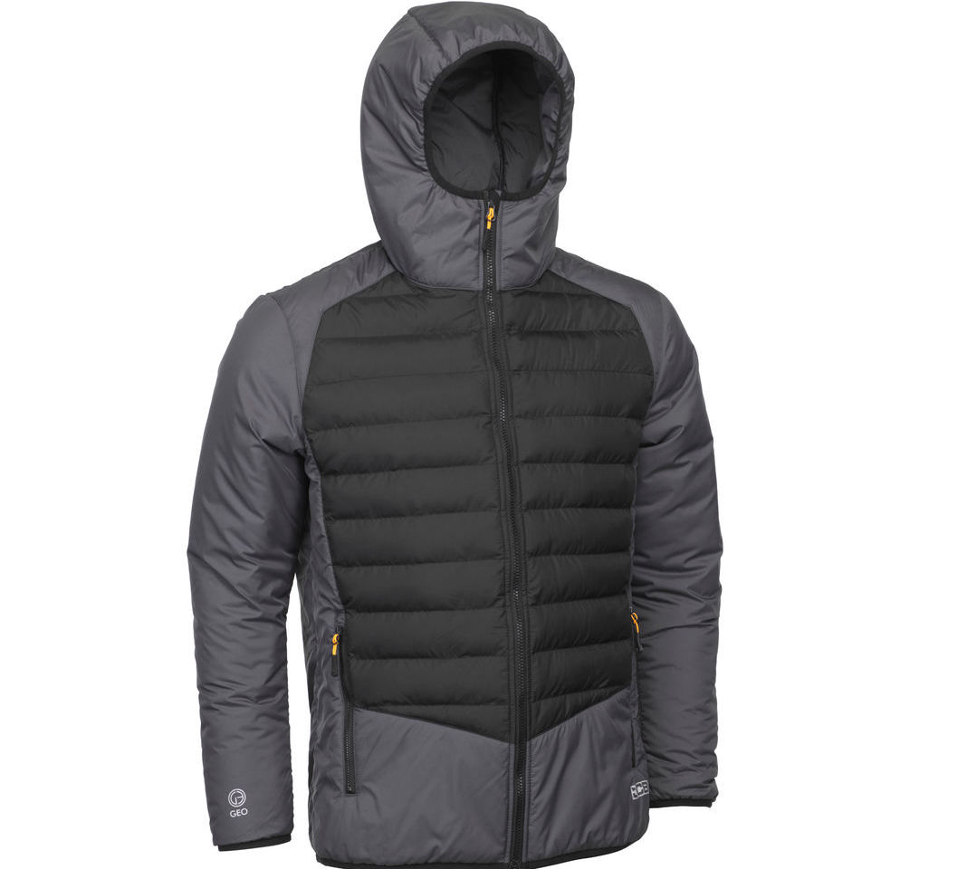 JCB Trade Mens Quality Grey Black Showerproof Padded Jacket Puffer Coat Parka