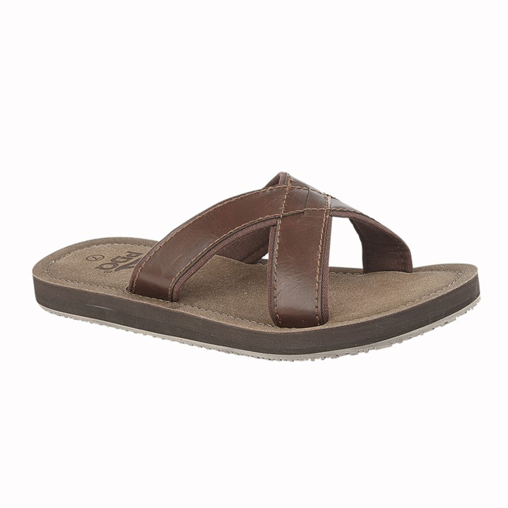 Mens leather clearance crossover sandals