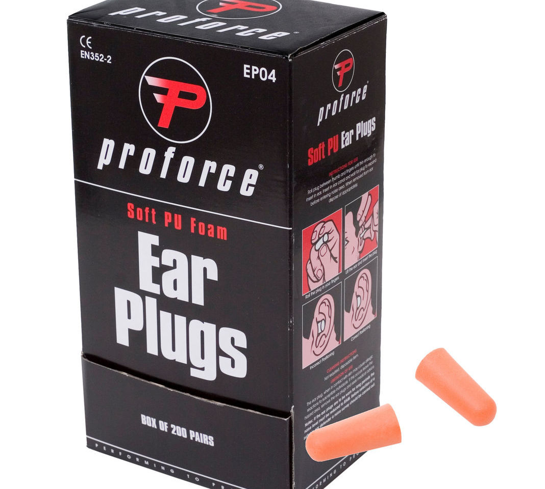 Proforce EP04 Soft Foam Ear Plugs SNR 37dB Earplugs - Box of 200 Pairs