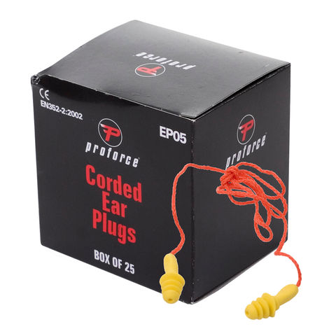Proforce EP05 Silicone Corded Ear Plugs SNR 24dB Earplugs Defenders
