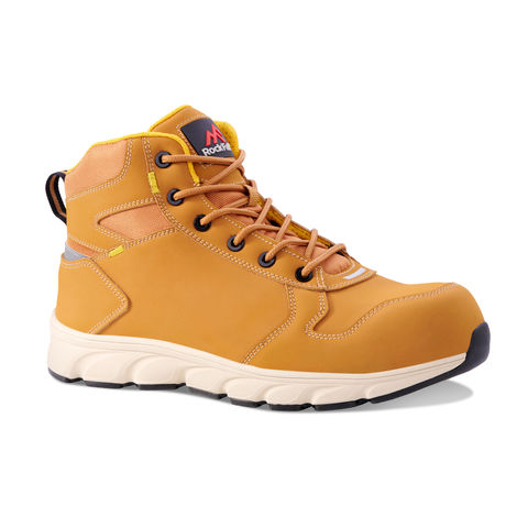 Rock Fall Sandstone RF113 Sustainable Honey Mid Cut Composite Toe Cap Safety Boots