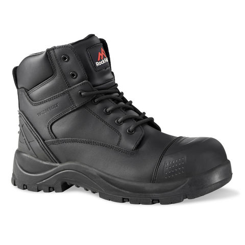 Rock Fall Slate Black S3 SRC Waterproof Composite Toe Cap Wide Fit Safety Boots