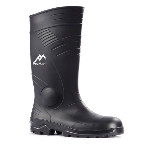 Rock Fall Washington TC200A S5 Black Steel Toe Cap Safety Wellington Boots