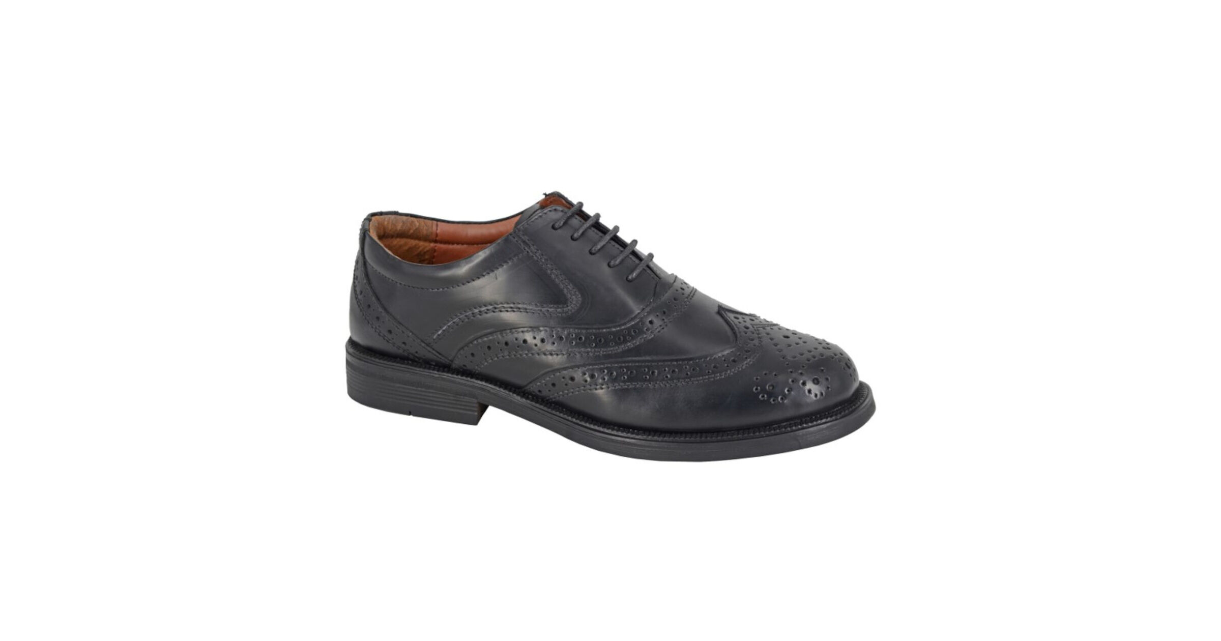 thumbnail image 2 of Goor M370B Men's Dark Brown Oxford Brogue Shoes – PU Leather, Lace-Up, Formal (UK 6-12) 2 of 3