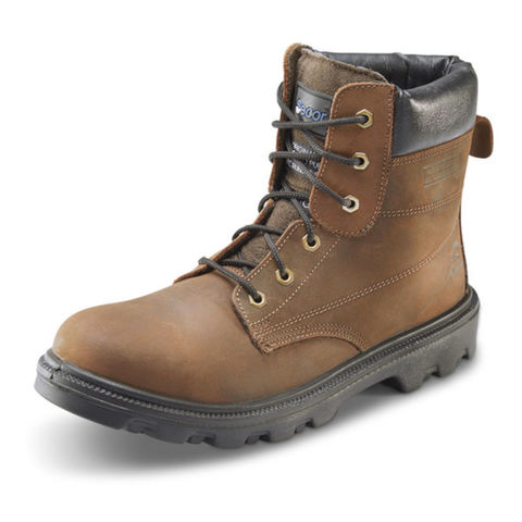 Secor Sherpa Virdus S3 6" Waxy Brown Leather Steel Toe Cap Wide Fit Safety Boots