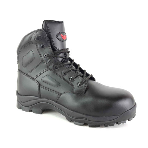 Tuffking 7126 Lynx 6" Black Side Zip Waterproof 100% Metal Free Safety Boots