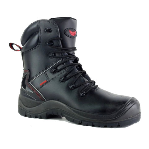 Tuffking 7145 Havoc Black Side Zip Waterproof 100% Metal Free Safety Boots