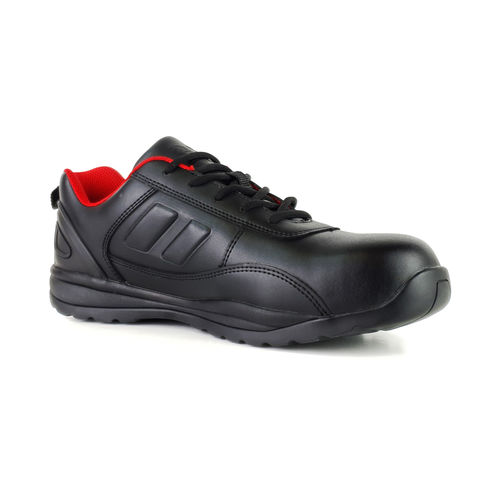 Tuffking 7760 Pace Black Leather Steel Toe Cap Safety Trainers Work Shoes