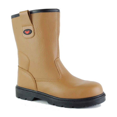 Tuffking 9050 Glacier S1P Tan Fur Lined Steel Toe Cap Safety Rigger Boots