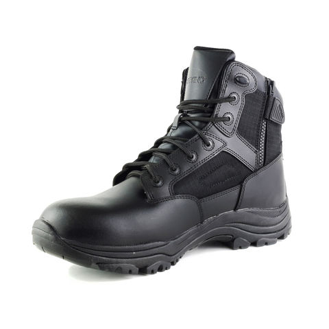 Tuffking 9126 Raid 6" Black Side Zip Waterproof Uniform Tactical Combat Boots