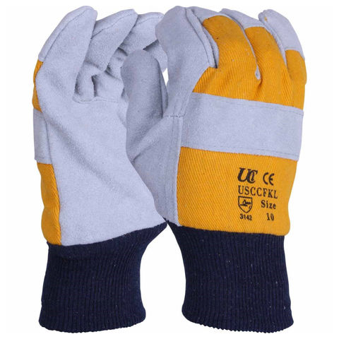 UCI USCCFKL Premium Knit Wrist Fleece Palm Lined Grey Canadian Rigger Gloves