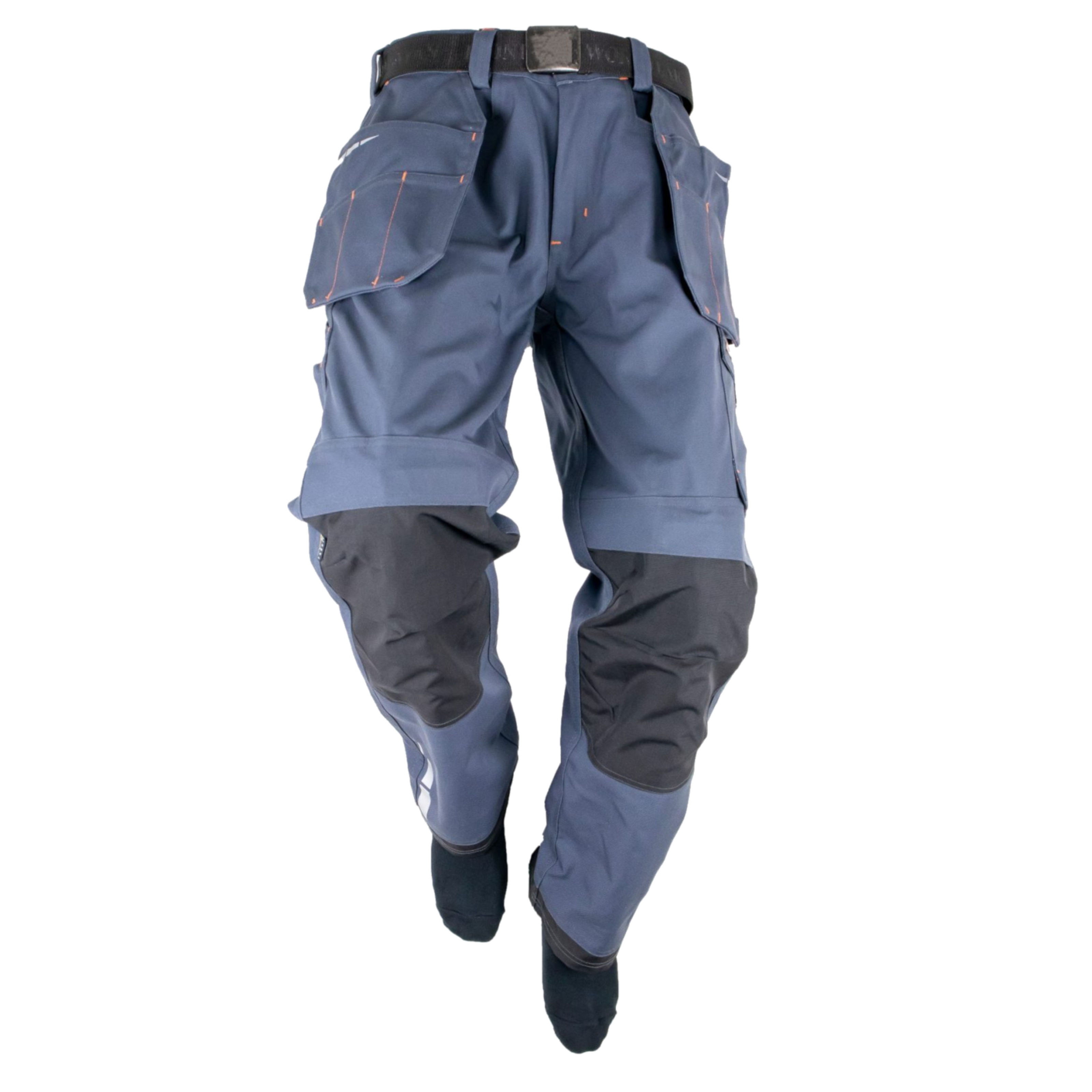 Mens Navy Multi Pocket Work Trousers