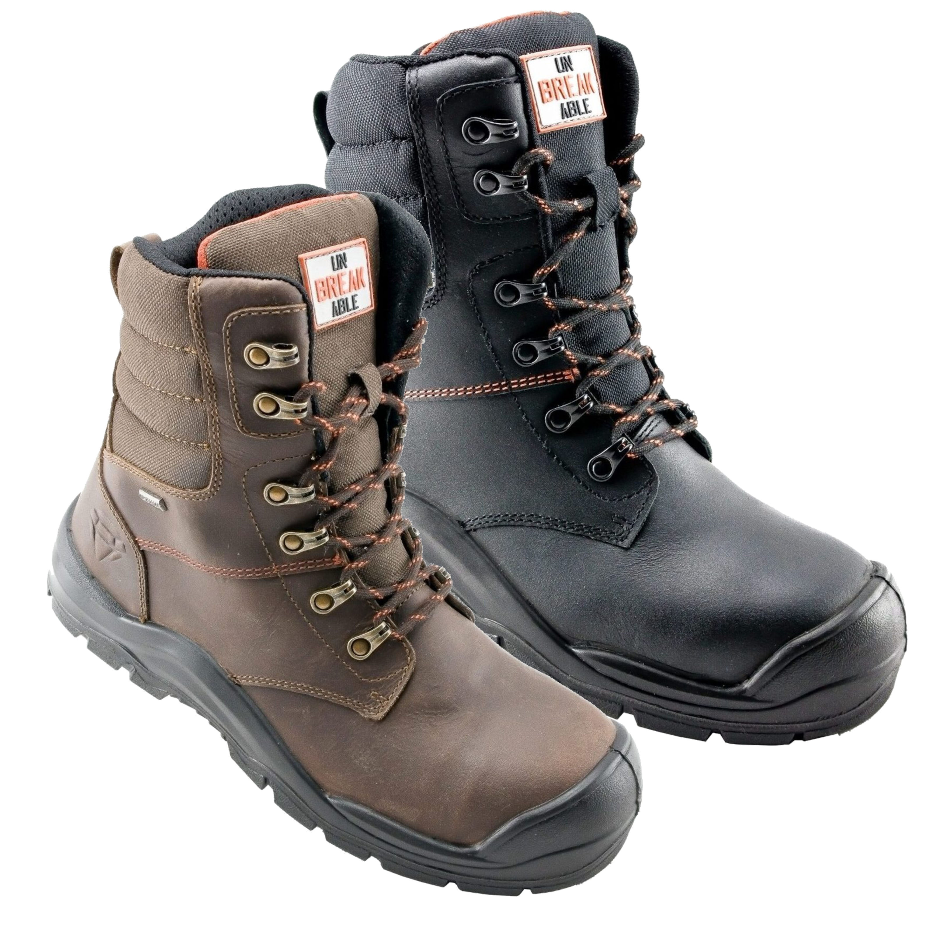 TUFFKING S3 SAFETY BROWN LEATHER BOOTS STEEL TOE MIDSOLE S3 SIZE 3-13 