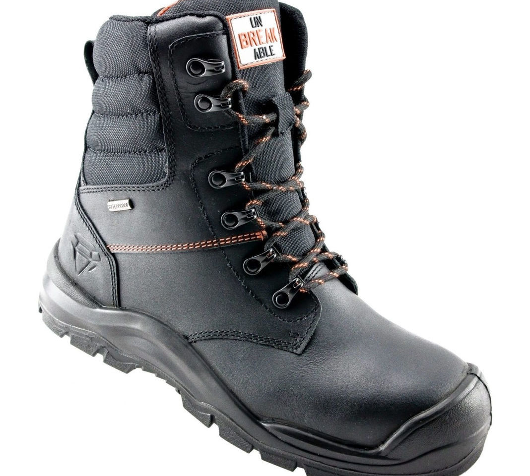 Unbreakable Tornado S3 SRC Waterproof Side Zip Composite Toe Cap Safety Boots Black