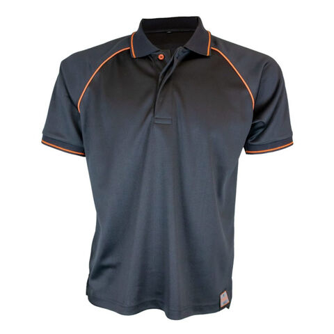 Unbreakable U400 Newark Men's Black Trimmed Performance Polo Shirt