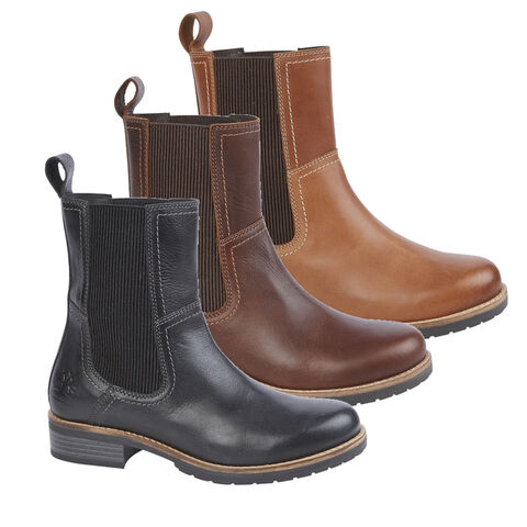 Woodland L049 Ladies Elasticated Twin Gusset Fashion High Ankle Country Boots
