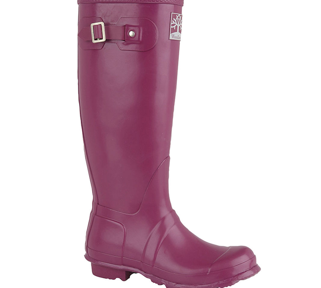 Woodland W259V Ladies Violet Buckle Quality Wellington Boots Wellies Rainboots