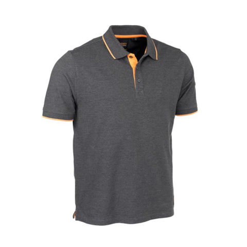 Worktough Mens Dark Grey Marl Heavy Duty Quality Work Pique Polo Shirt (S-XXXL)