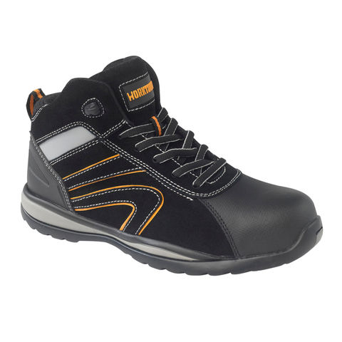 Worktough Strike S1P SRC Black Composite Toe Cap Mid-Cut Safety Trainers Boots